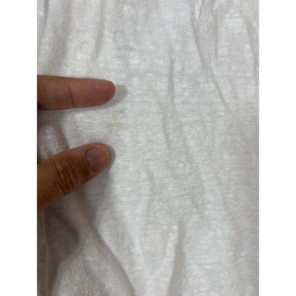 Poetry T Shirt Lot 10 Large White 100% Linen Brown Hemp Cotton READ - Picture 5 of 9